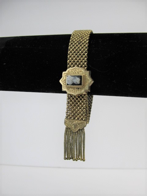 lot 217 image: Original Antique Victorian Gold Filled Cameo Bracelet
