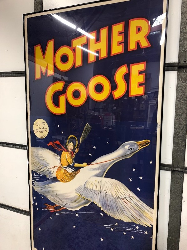 lot 212 image: HUGE Original 1930s MOTHER GOOSE 3-Sheet Advertising Poster