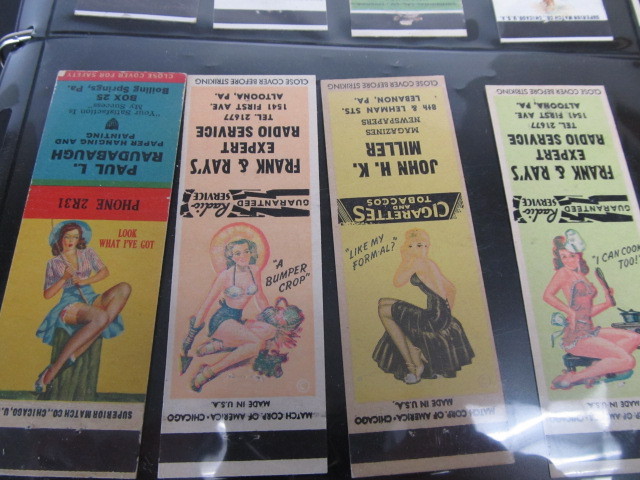 lot 18 image: Collection of Original Vintage PINUP Girlie Matchbook Covers