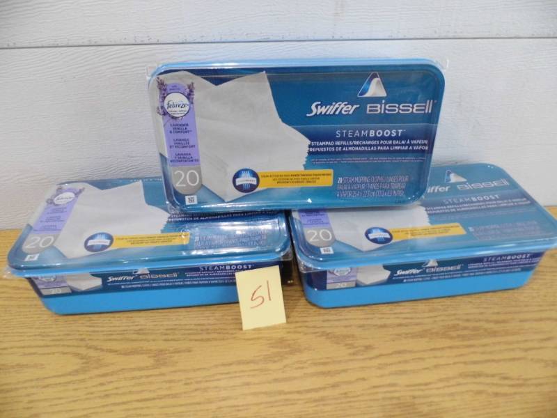 lot 51 image: Lot of 3 Swiffer Steam Pads