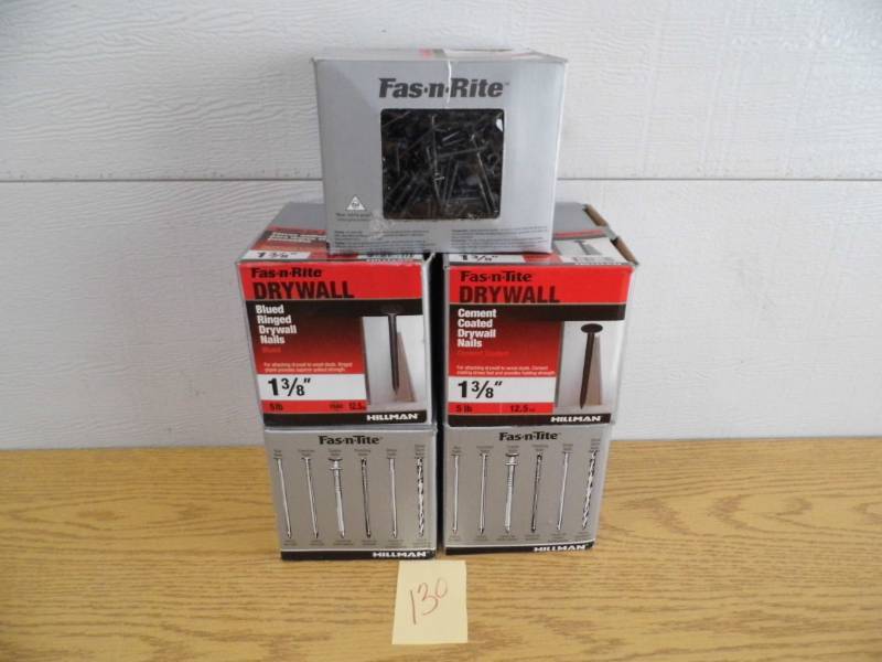 lot 130 image: Lot of 5 Fas-N-Tite Nails