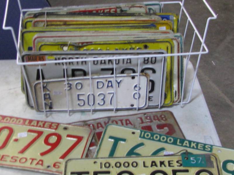 lot 2 image: Vintage License Plates