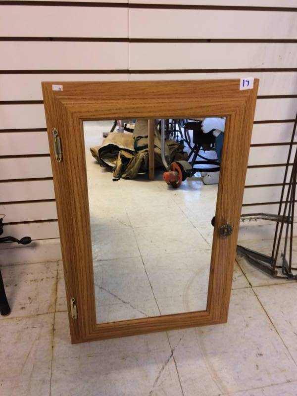 Mirrored Corner Wall Cabinet