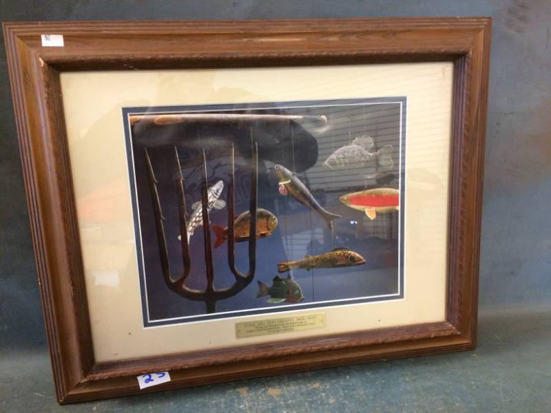 Framed Antique Lures Picture