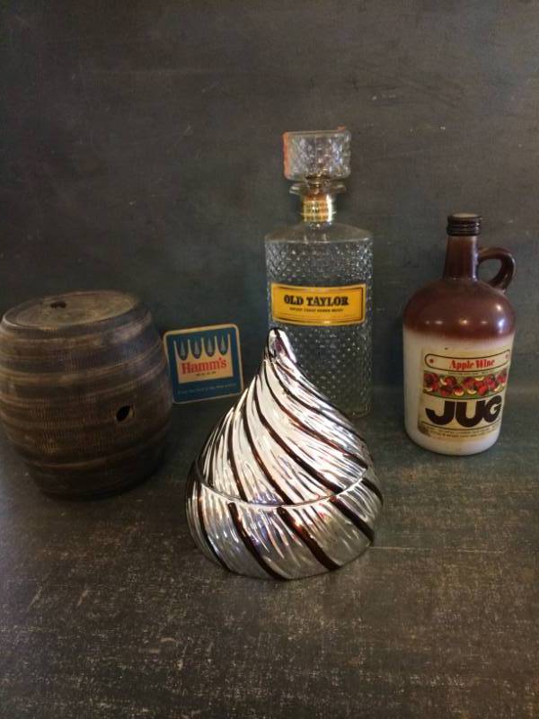 Vintage Old Taylor Whiskey Bottle and More
