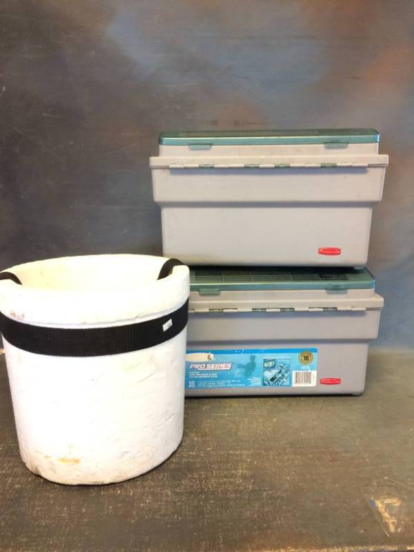 Tackle Boxes with Bait Bucket