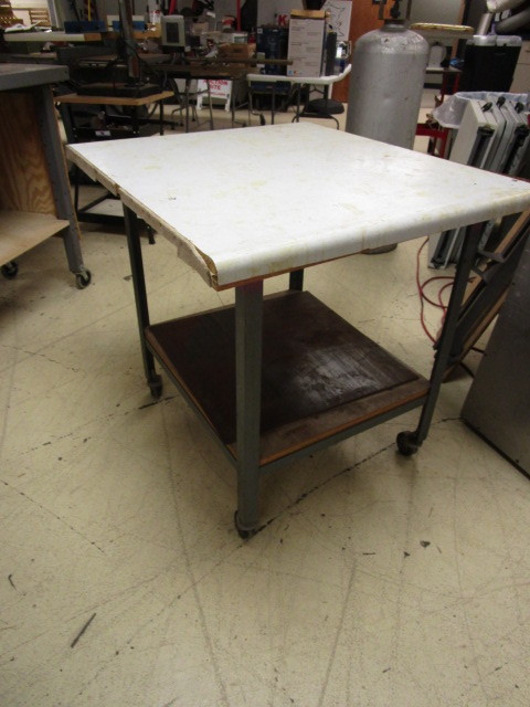 lot 503 image: WHEELED WORK TABLE