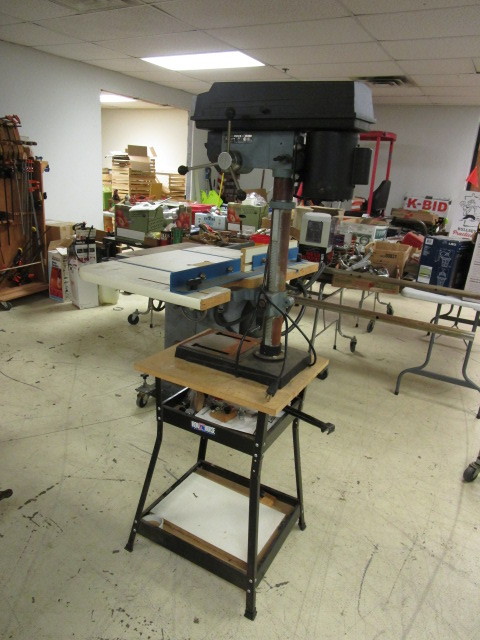 lot 504 image: DELTA DRILL PRESS WITH STAND