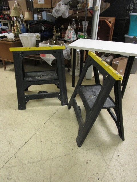lot 529 image: PAIR OF SAWHORSES