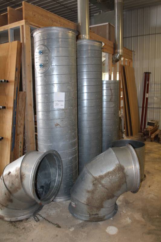 lot 20 image: Lot of (6) 24in. Diameter Ductwork