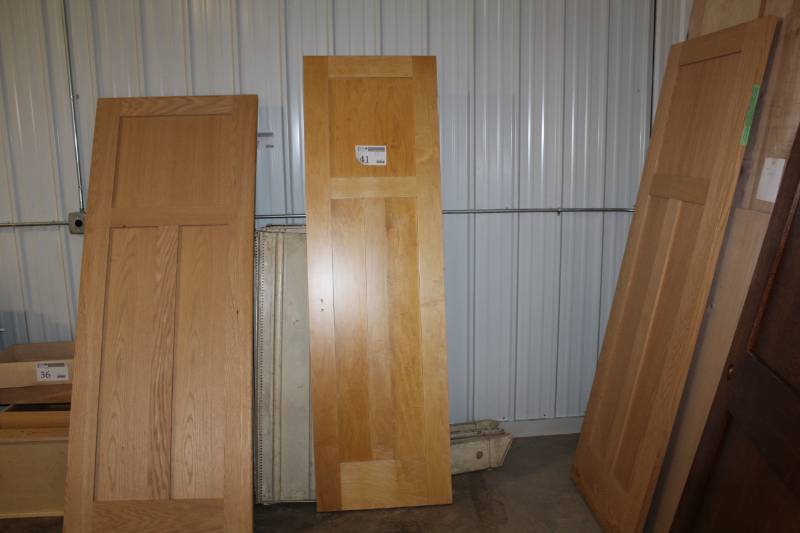 lot 41 image: Lot of (3) 3-Panel House Interior Doors