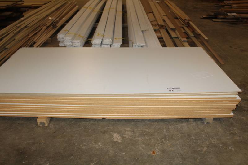lot 81 image: Lot of (20) 4x8 Melamine cabinet liner