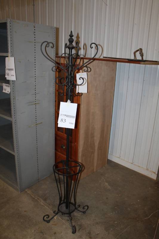 lot 83 image: Metal Coat Rack with Umbrella Stand