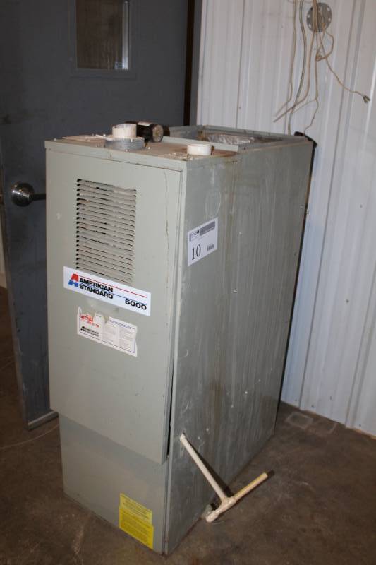 lot 10 image: American Standard Gas Heating and Air Conditioning Unit