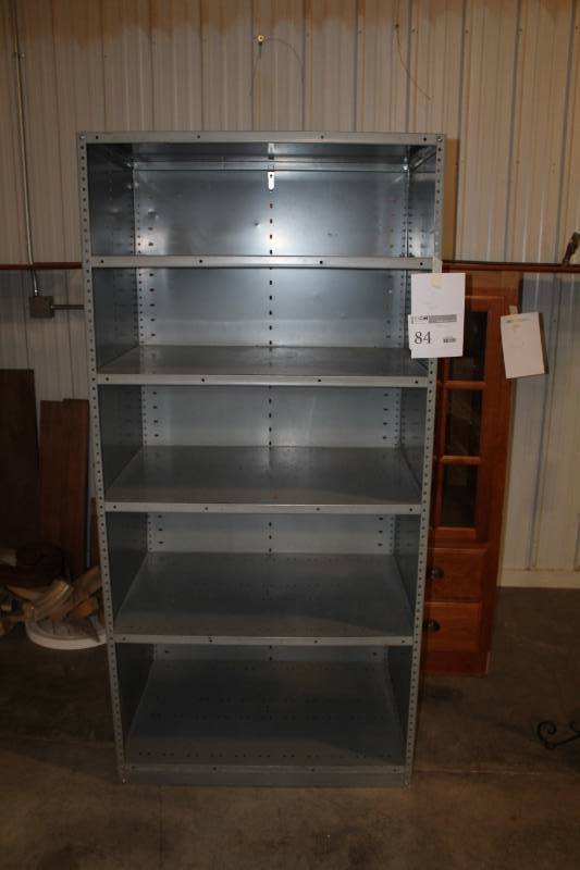 lot 84 image: Metal Bookcase with 4-Adjustable Shelves