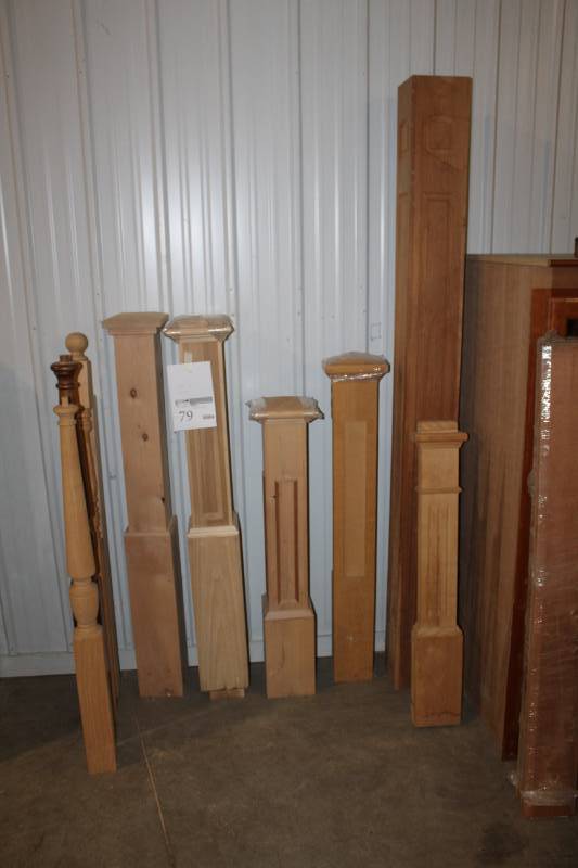 lot 79 image: Lot of (10) Wood Banisters