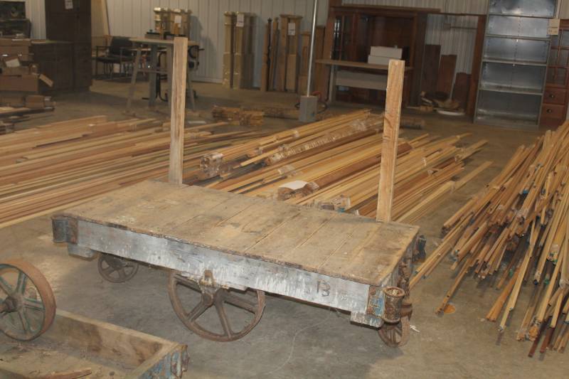 lot 13 image: Vintage Industrial Factory Nutting Cart