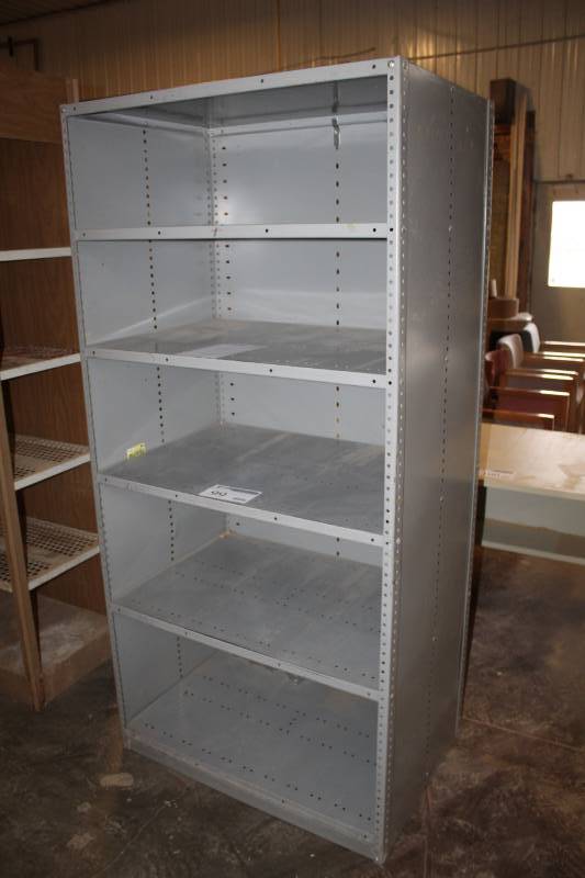 lot 99 image: Metal Bookcase with 4-Adjustable Shelves