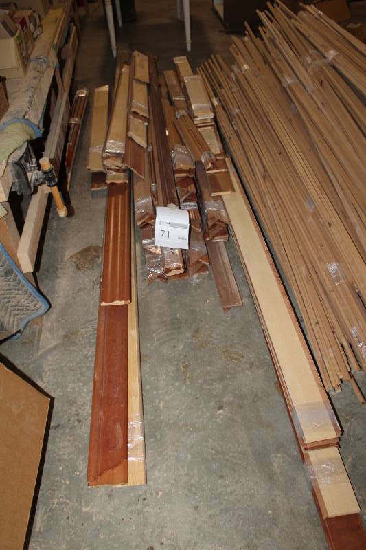 lot 71 image: Cherry Wood Trim, Case, Baseboard, Crown Moulding
