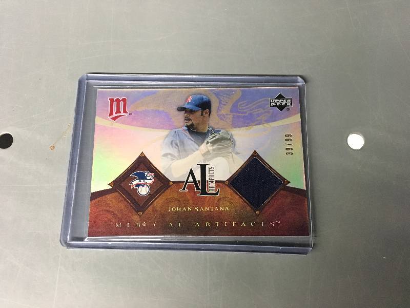 lot 495 image: Johan Santana Game Used Jersey Card 3999