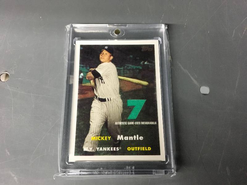 lot 512 image: Mickey Mantle Authentic Game Used Card