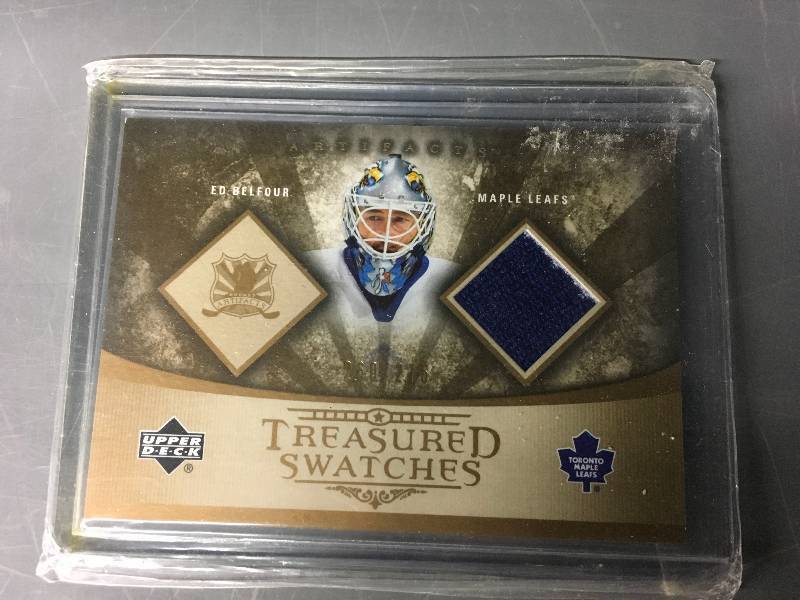 lot 524 image: Ed Belfour Game Used Jersey Card