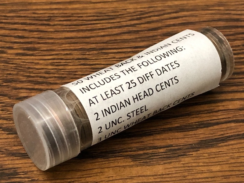 (1) Roll Of Wheat-Back & Indian-Head Cents