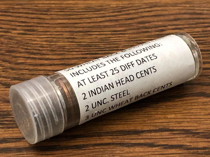 (1) Roll Of Wheat-Back & Indian-Head Cents