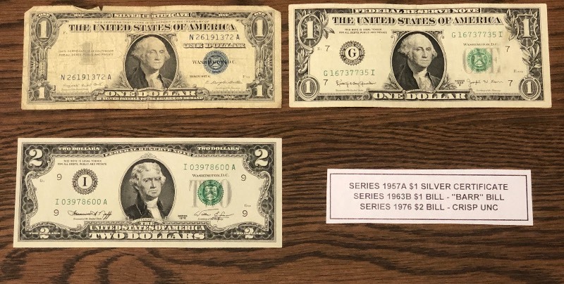 Lot Of (3) U.S. Currency Notes