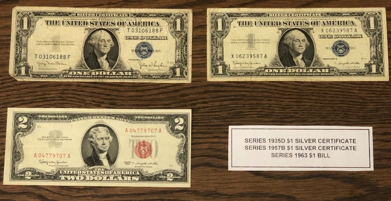 Lot Of (3) U.S. Currency Notes