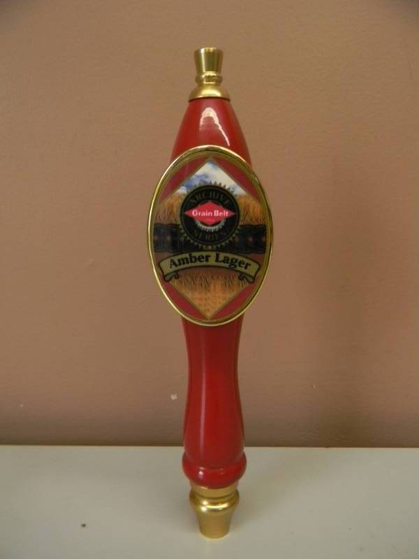 lot 34 image: RARE GRAIN BELT BEER ARCHIVE SERIES AMBER LAGER TAP HANDLE - NICE - RARE - APPROX 12 - SEE PICTURES