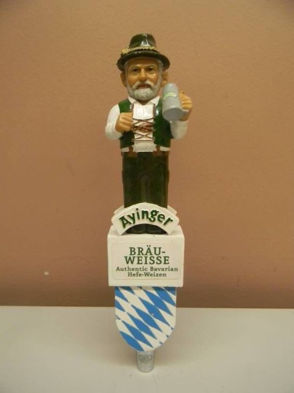 lot 42 image: RARE AYINGER BRAU-WEISSE TAP HANDLE - NICE - APPROX 12 - SEE PICTURES