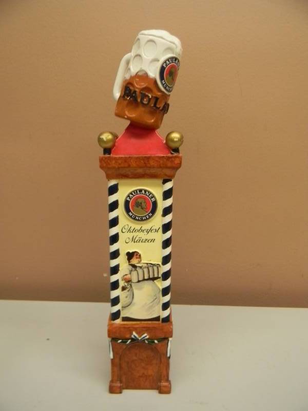 lot 43 image: PAULANER  MUNCHEN OKTOBERFEST TAP HANDLE - APPROX 14 - SEE PICTURES