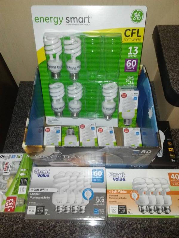 lot 67 image: Light bulbs new in box.