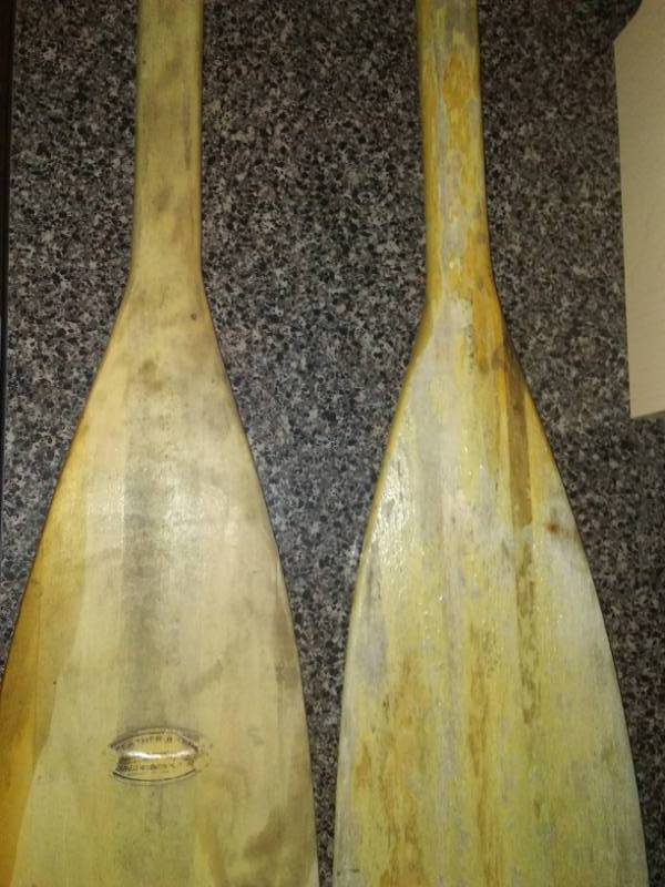 lot 84 image: Vintage Feather Brand Paddles  2
