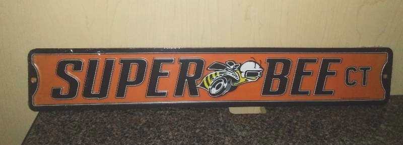 lot 148 image: Plymouth Super Bee CT Metal Sign  New.