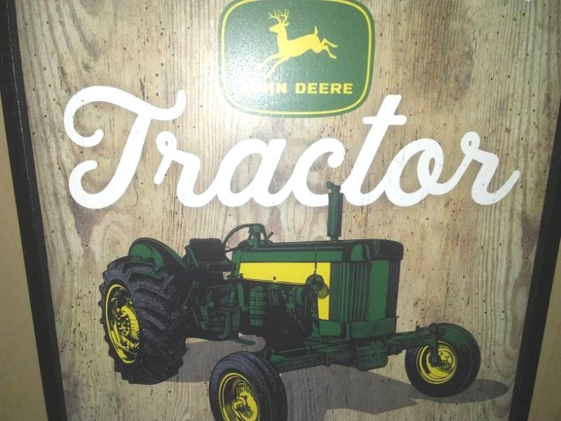 lot 161 image: John Deere When I Grow UP 3D Wood Sign  New.