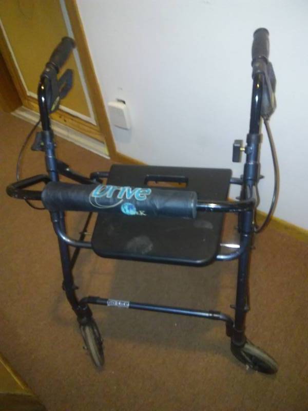 lot 166 image: Rolling Walker with seat Drive Go-Lite.
