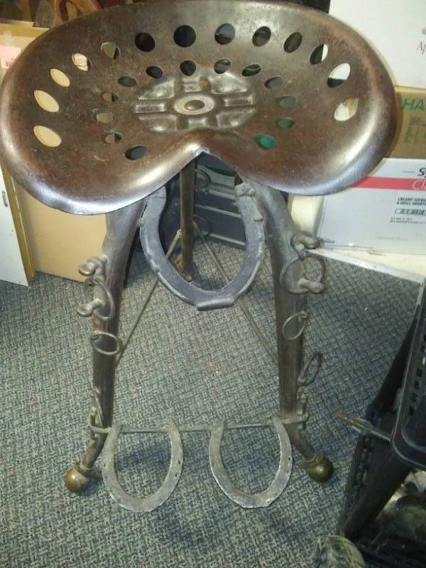 lot 176 image: Horse Hames Tractor Seat Stool