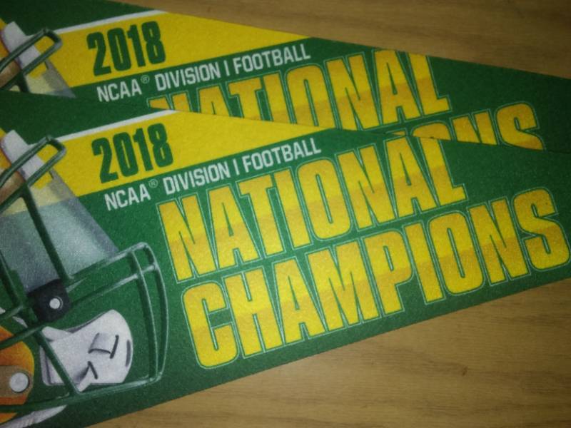 lot 187 image: NDSU Bison 2018 Championship Pennants (2)