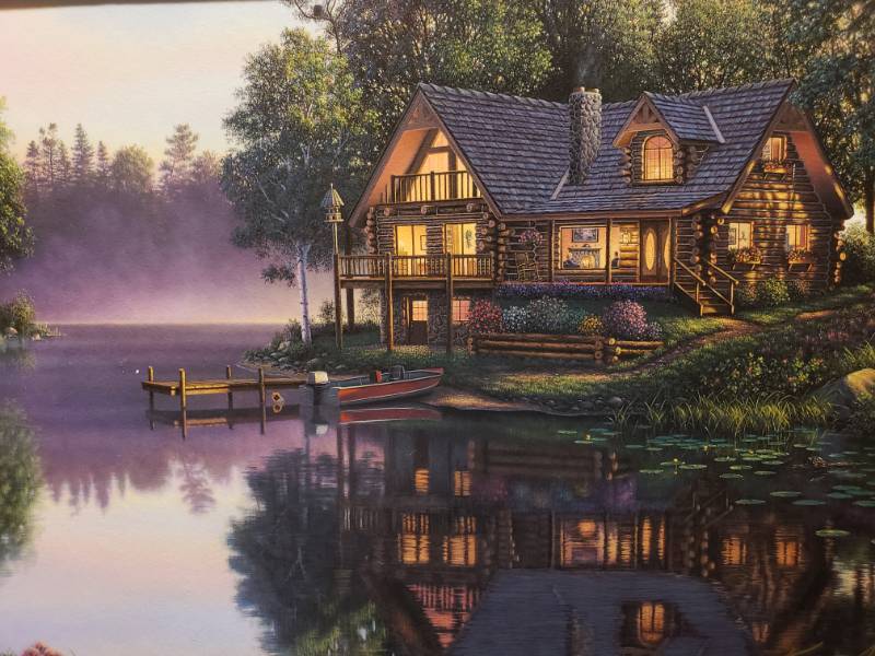 lot 48 image: Kim Norlien Hand Signed Sweet Serenity Framed Print 28 34 x 16