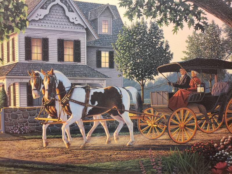 lot 62 image: Kim Norlien Home Sweet Home Framed Print 22 x 16