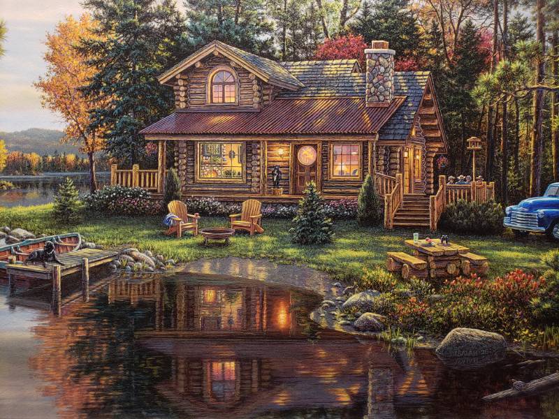 lot 71 image: Kim Norlien Peace Like a River Framed Print 22 34 x 17