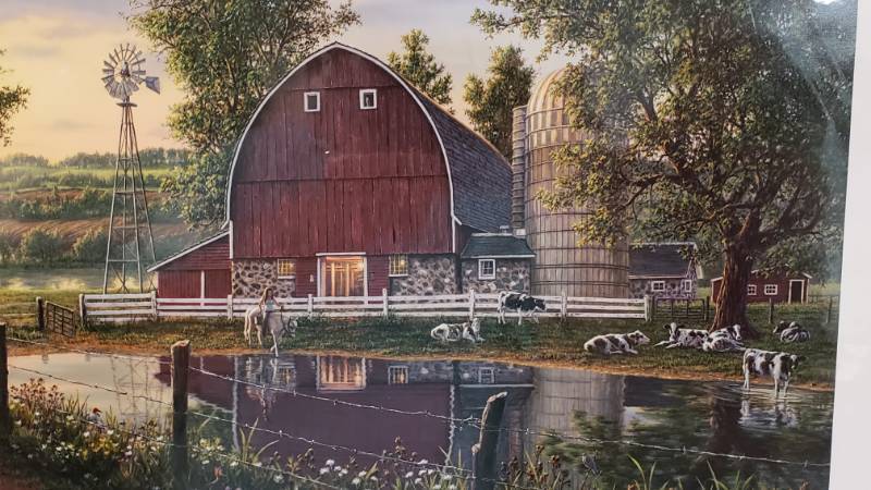 lot 99 image: Kim Norlien Hand Signed The Road Home Print 31 14 x 14