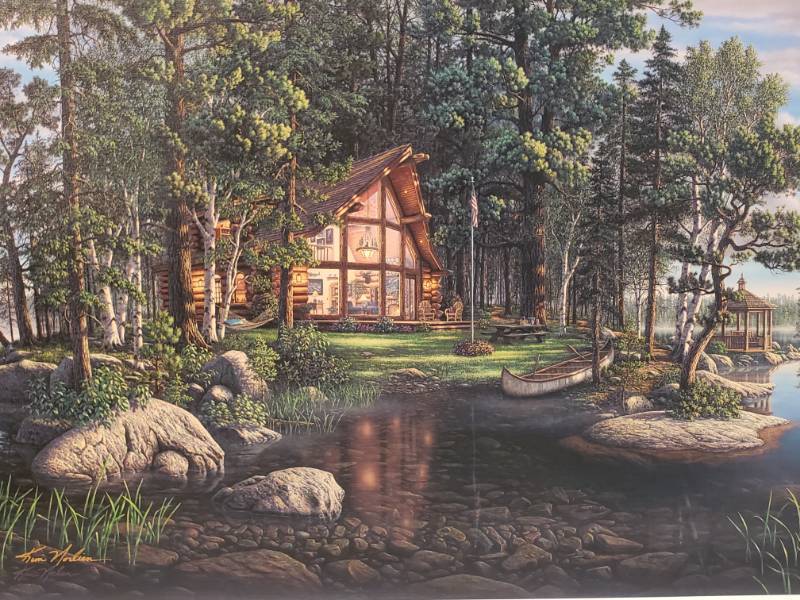 lot 101 image: Kim Norlien Hand Signed Freedoms Promise Print on Canvas 38 x 24 12
