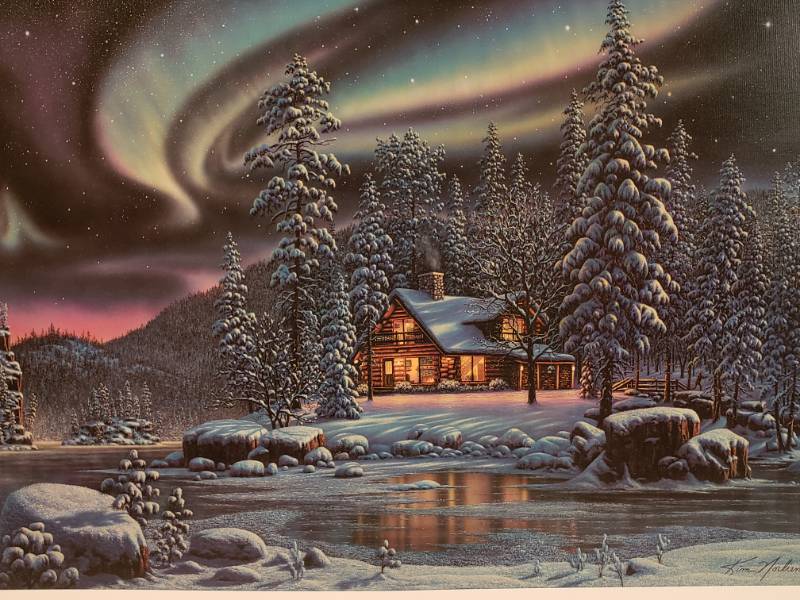 lot 106 image: Kim Norlien Aurora Bliss Print on Canvas 38 x 25