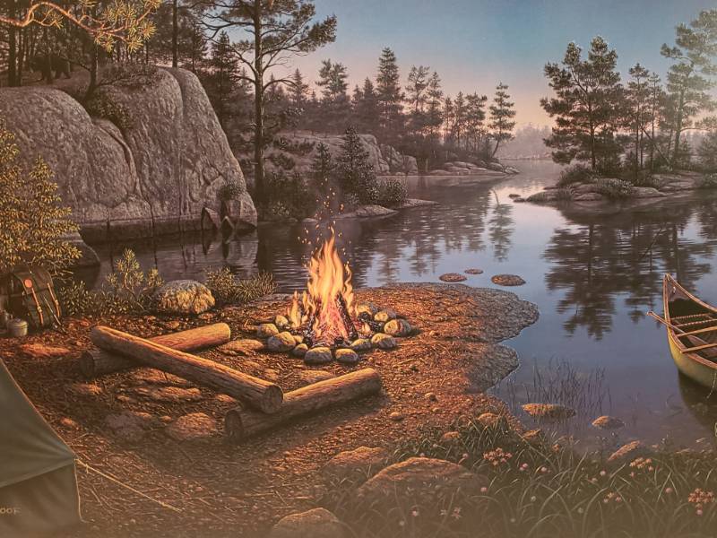 lot 110 image: Kim Norlien Hand Signed and Numbered Artist Proof Moonlight Bay Print 35 x 20