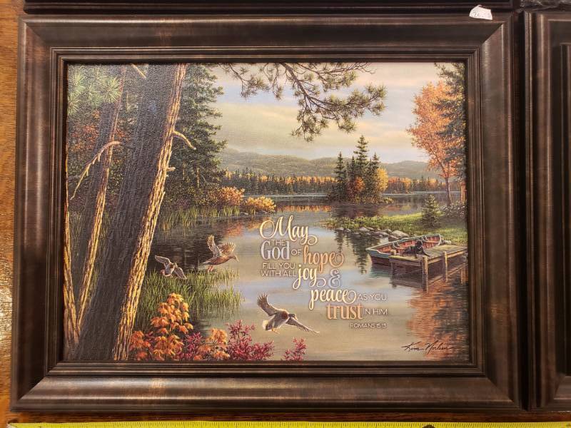 lot 117 image: (4) Kim Norlien Framed Prints Some with Encouraging Quotes