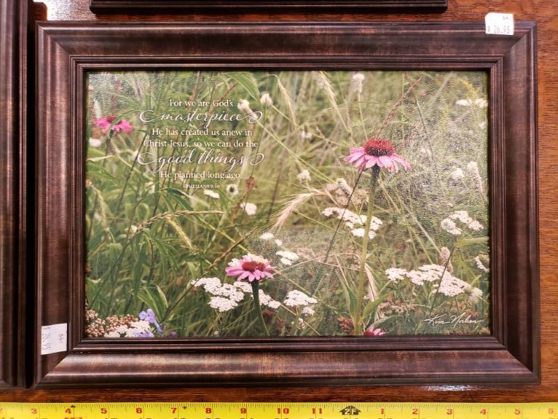 lot 128 image: (4) Kim Norlien Framed Photograph Prints Various, Some with Sayings