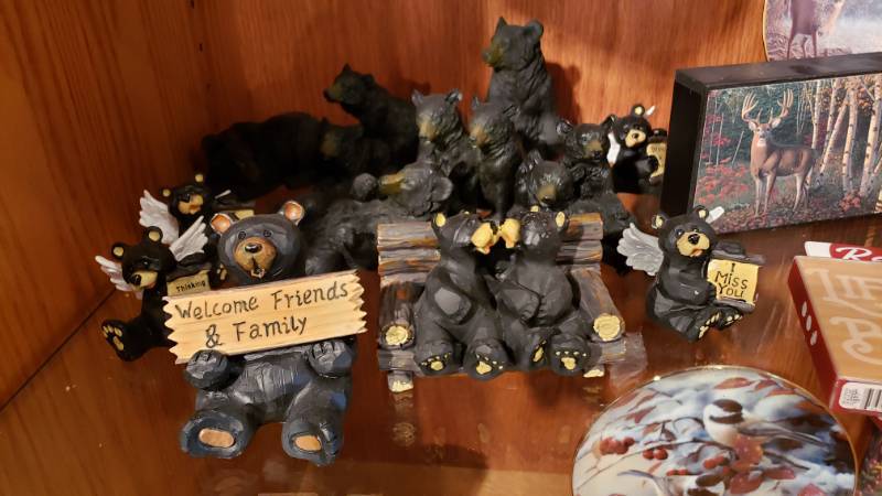 lot 198 image: Kim Norlien Collector Plate, Group of Bear Figurines, Group of Moose Figurines, PEACE Nativity Set, Etc.
